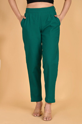 HOC Regular Fit Women Green Trousers