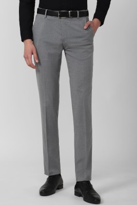 PETER ENGLAND Slim Fit Men Grey Trousers