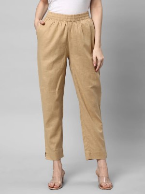 siddhohum Regular Fit Women Khaki Trousers