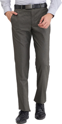 PARK AVENUE Regular Fit Men Grey Trousers