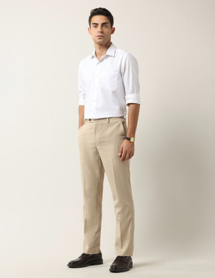 Trenz Fashion Regular Fit Men Beige Trousers
