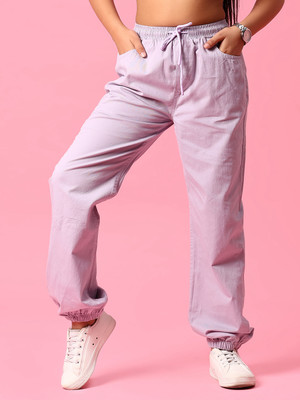V-MART Regular Fit Girls Purple Trousers