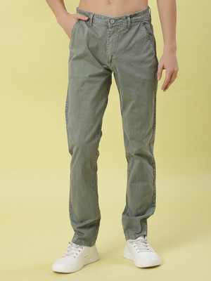 V-MART Slim Fit Men Light Green Trousers