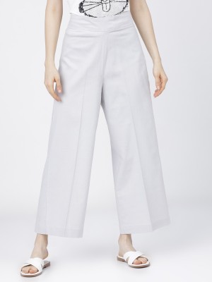 Tokyo Talkies Flared Women Grey Trousers