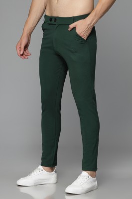 We Perfect Slim Fit Men Green Trousers