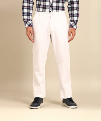 CAVALLO BY LINEN CLUB Slim Fit Men White Trousers