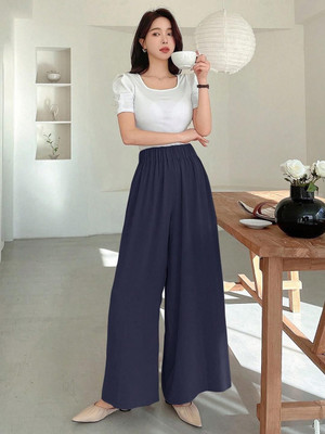 Tanushk Regular Fit Women Dark Blue Trousers