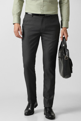VAN HEUSEN Slim Fit Men Grey Trousers