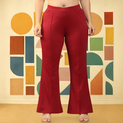 Anitafashion Loose Fit Women Maroon Trousers