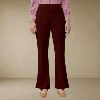 nitafashion Loose Fit Women Maroon Trousers