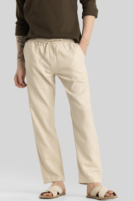 Snitch Slim Fit Men Beige Trousers