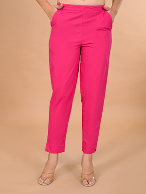 Divastri Regular Fit Women Pink Trousers
