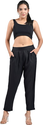 Ifpl Regular Fit Women Black Trousers