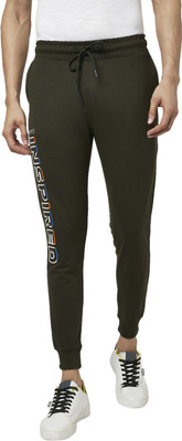 PEOPLE Slim Fit Men Green Trousers