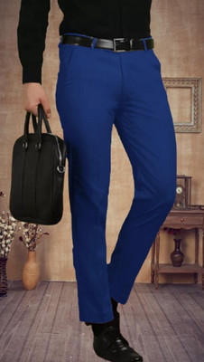 AD & AV Regular Fit Men Blue Trousers