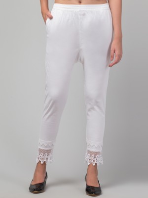 KGFONECLOTH Regular Fit Women White Trousers