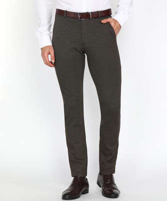 PETER ENGLAND Slim Fit Men Brown Trousers