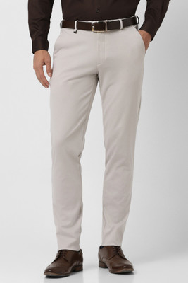 VAN HEUSEN Slim Fit Men Grey Trousers
