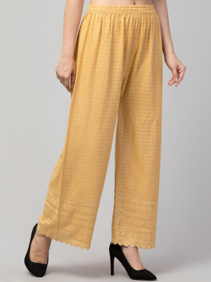 Tanushk Regular Fit Women Yellow Trousers