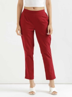 AAS TEXTILE Regular Fit Women Red Trousers
