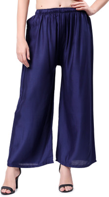 AARINK Flared Women Dark Blue Trousers