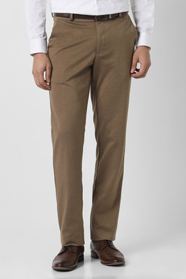 VAN HEUSEN Slim Fit Men Beige Trousers