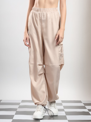 KOTTY Relaxed Women Beige Trousers