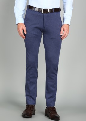 PETER ENGLAND Slim Fit Men Light Blue Trousers