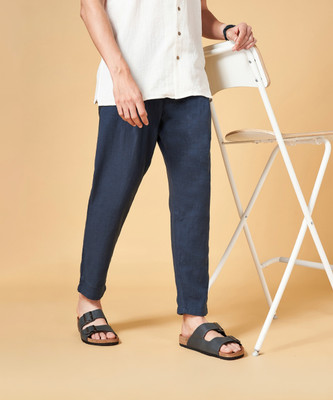 7 Alt by Pantaloons Regular Fit Men Blue Trousers