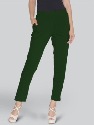 Lyra Slim Fit Women Green Trousers