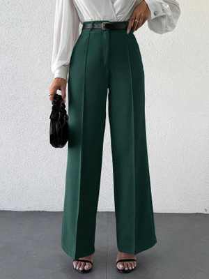 NUCOUTHS the style you love Regular Fit Women Green Trousers