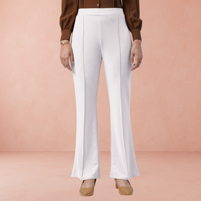 Anitafashion Comfort Fit, Regular Fit Women White Trousers