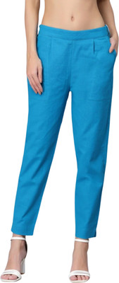Oxinexx Regular Fit Women Blue Trousers