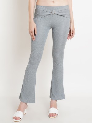 POPWINGS Regular Fit Women Grey Trousers