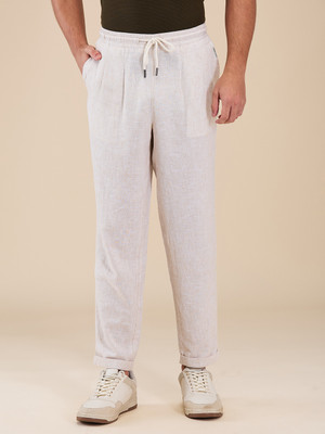 BEING HUMAN Regular Fit Men Beige Trousers