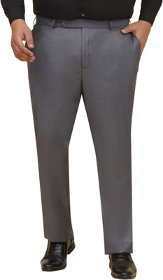 JOHN PRIDE Regular Fit Men Grey Trousers