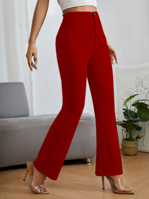 Stylefabs Regular Fit Women Red Trousers