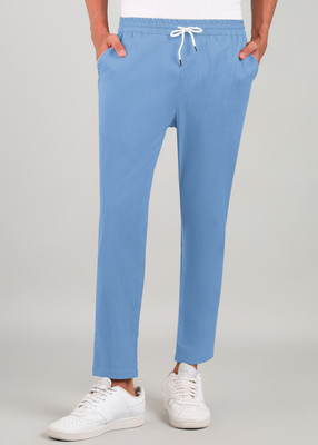 INDICLUB Regular Fit Men Light Blue Trousers