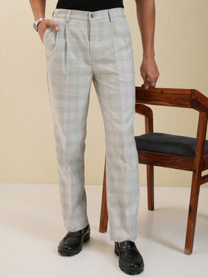 LOCOMOTIVE Regular Fit Men Grey Trousers