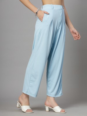 UZARUS Regular Fit Women Light Blue Trousers