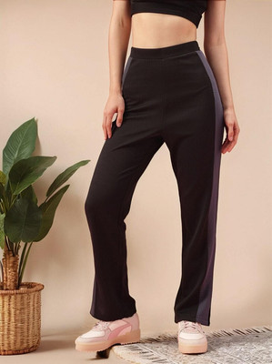Mast & Harbour Regular Fit Women Black, Grey Trousers