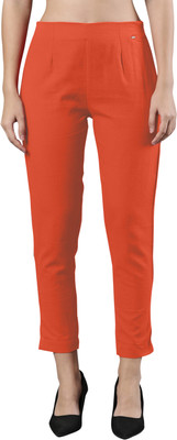 Femmora Comfort Fit Women Orange Trousers