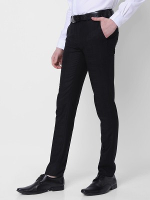 J. HAMPSTEAD Slim Fit Men Black Trousers