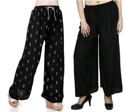 AREEBA COLLECTION Loose Fit Women Black, Black Trousers