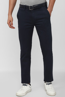 PETER ENGLAND Slim Fit Men Dark Blue Trousers
