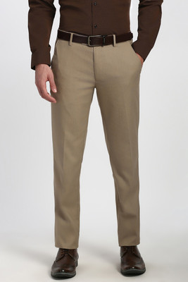 PETER ENGLAND Slim Fit Men Brown Trousers
