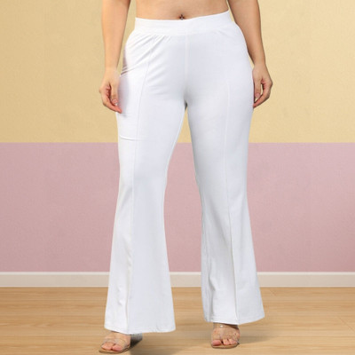 Anitafashion Loose Fit Women White Trousers