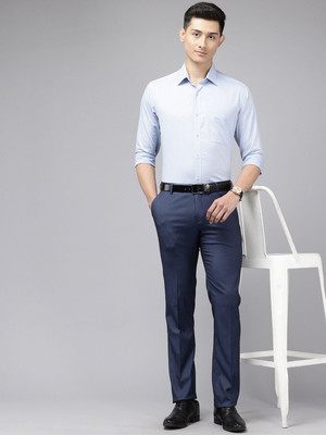 Trenz Fashion Regular Fit Men Dark Blue Trousers