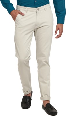 V-MART Regular Fit Men Cream Trousers