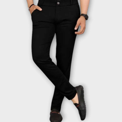 ALVINENTERPRISE Slim Fit Men Black Trousers